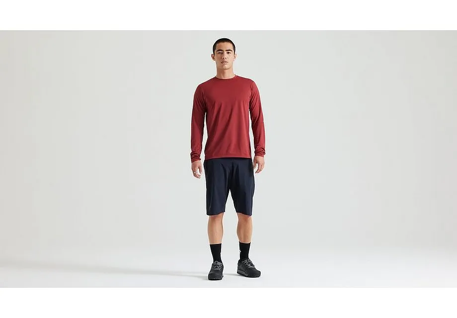 2025 SPECIALIZED GRAVITY TRAINING JERSEY LS MEN JERSEY - SMALL, GARNET RED