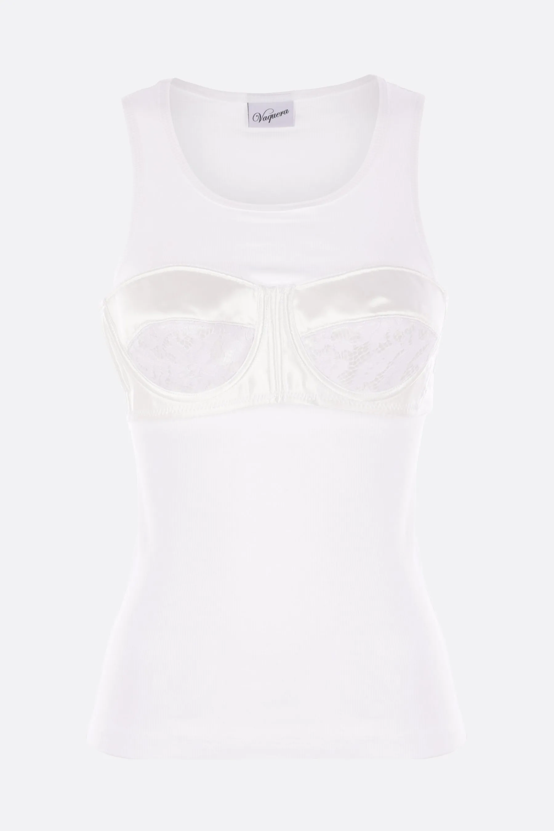 Balconette Bra tank top in rib jersey