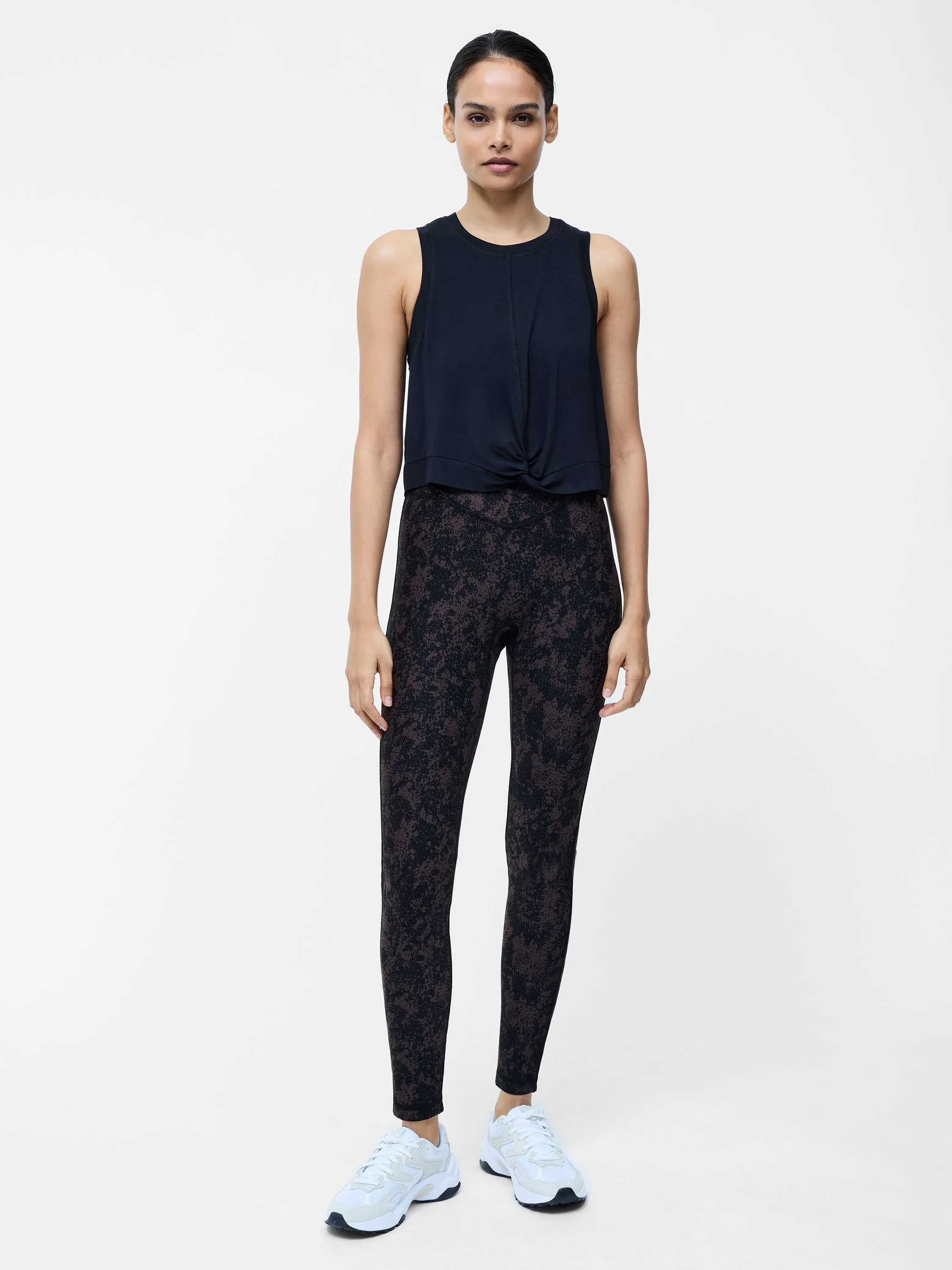 Black Jersey Knot Vest Top