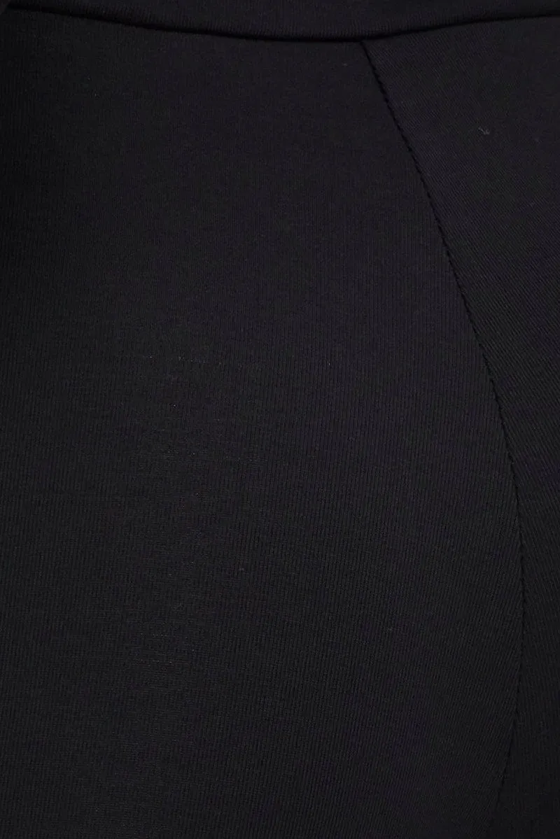 Black Shrug & Jumpsuit Set Long Sleeve V-Neck Keyhole