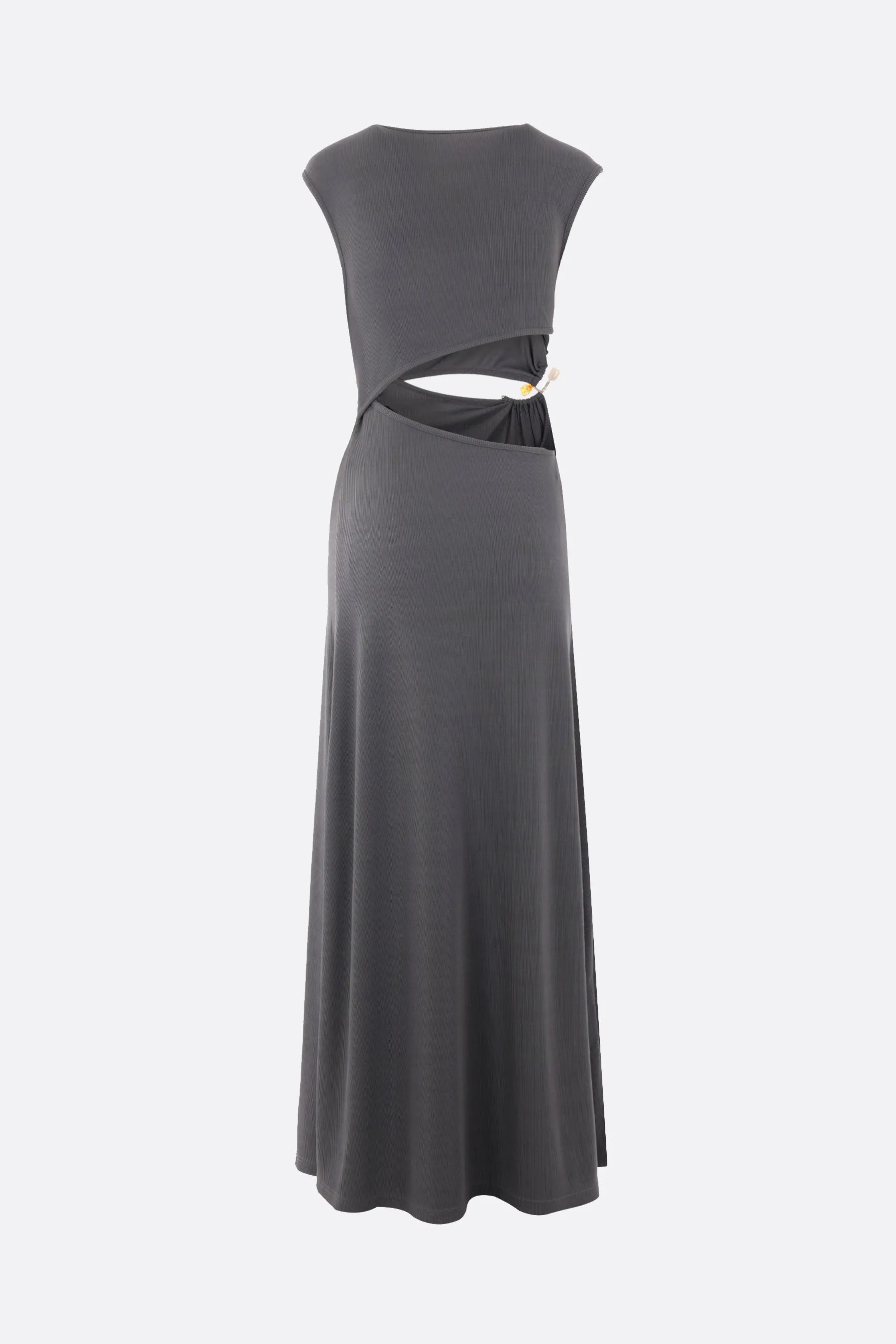 Concave Stone ribbed jersey tank dress