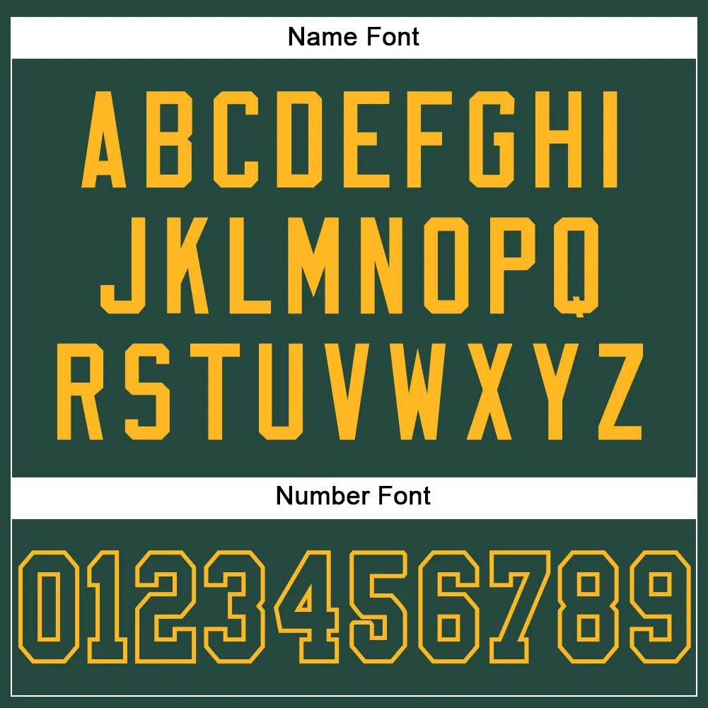 Custom Green Green-Gold Mesh Authentic Football Jersey
