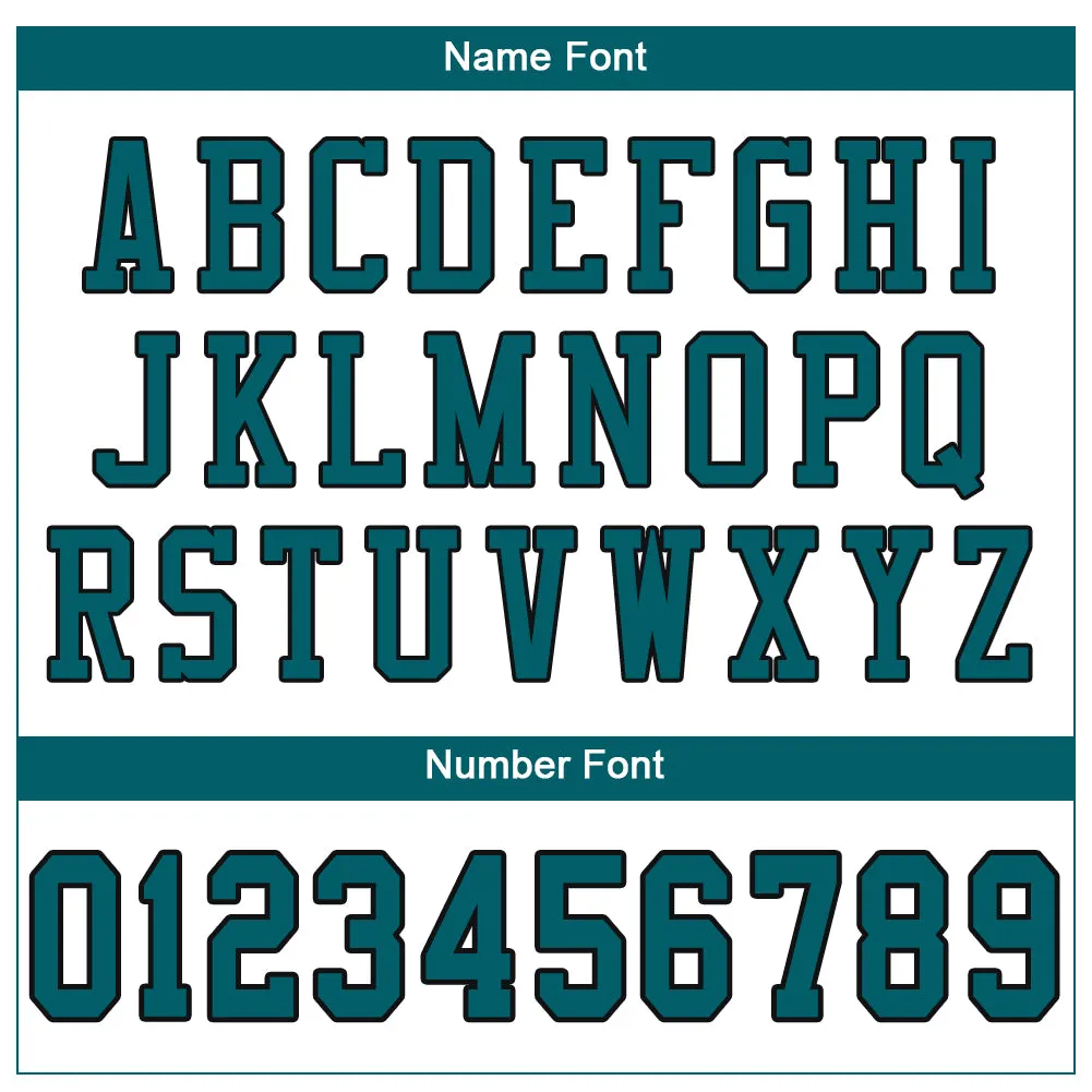 Custom White Teal-Black Mesh Authentic Football Jersey