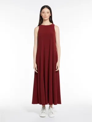 Flared Dress in Brick Jersey