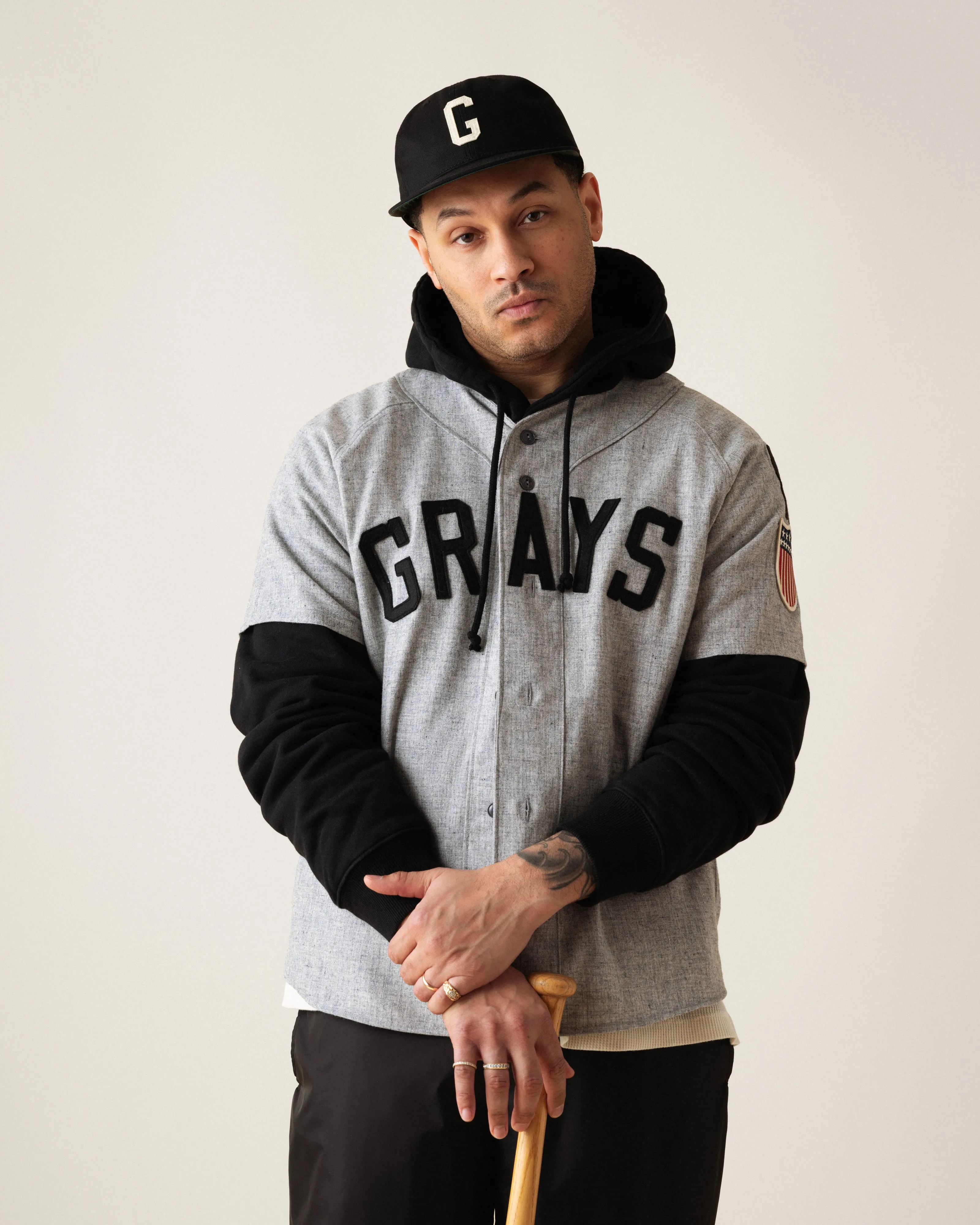Homestead Grays 1944 Authentic Wool Road Baseball Jersey