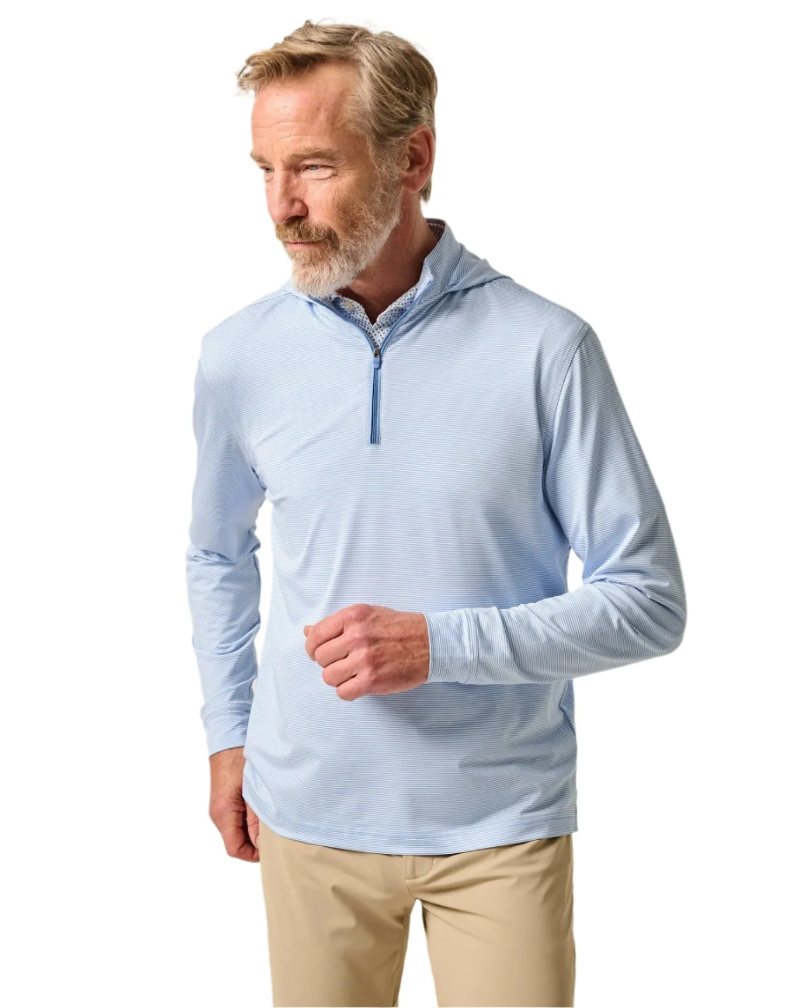 Johnnie-O Men's Hybrid Performance 1/4 Zip Hoodie