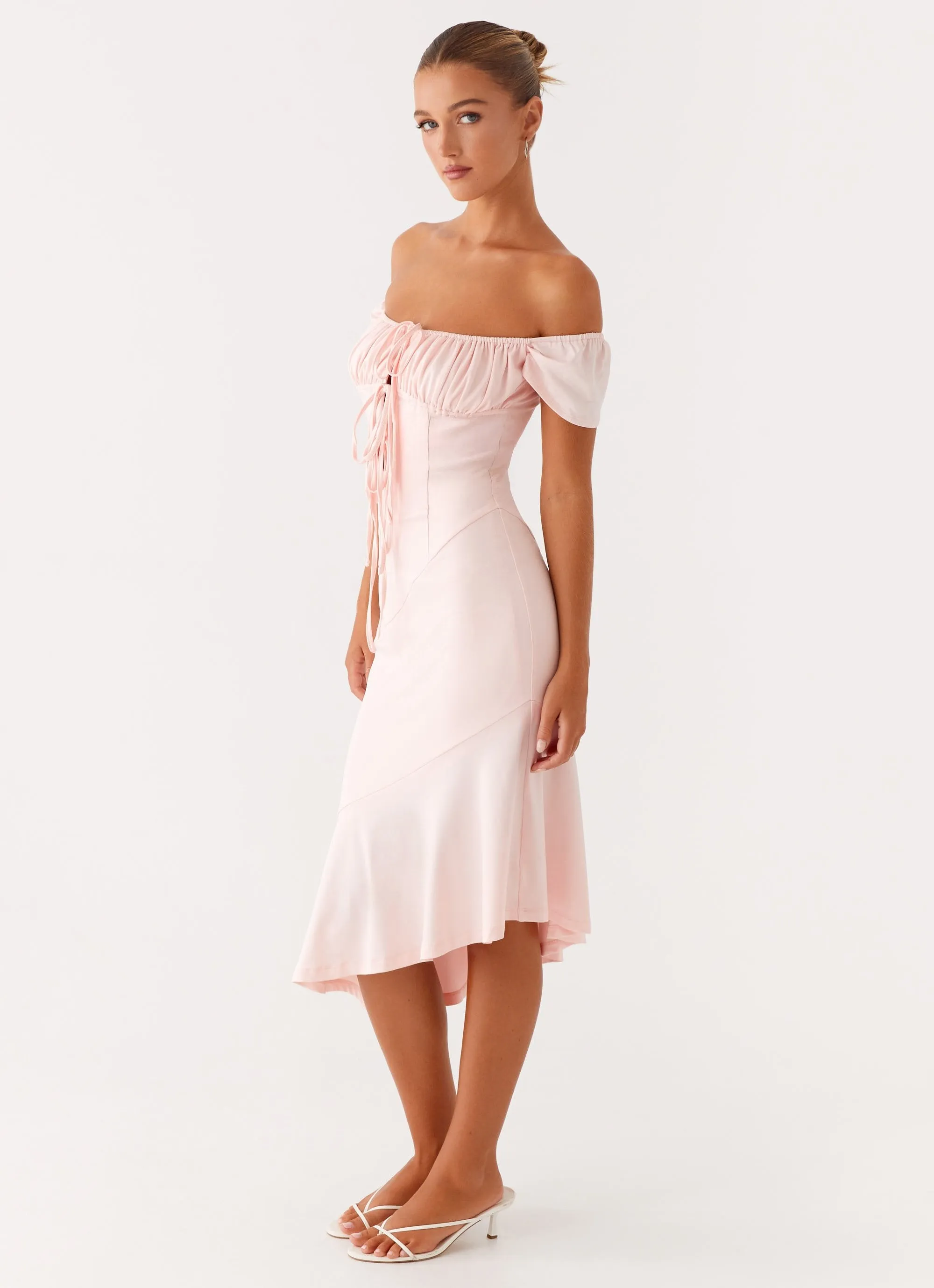 Katherine Midi Dress - Pink