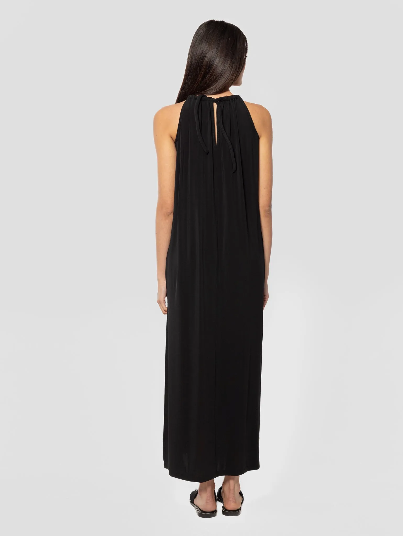 Long Dress with American Neckline Diego Black