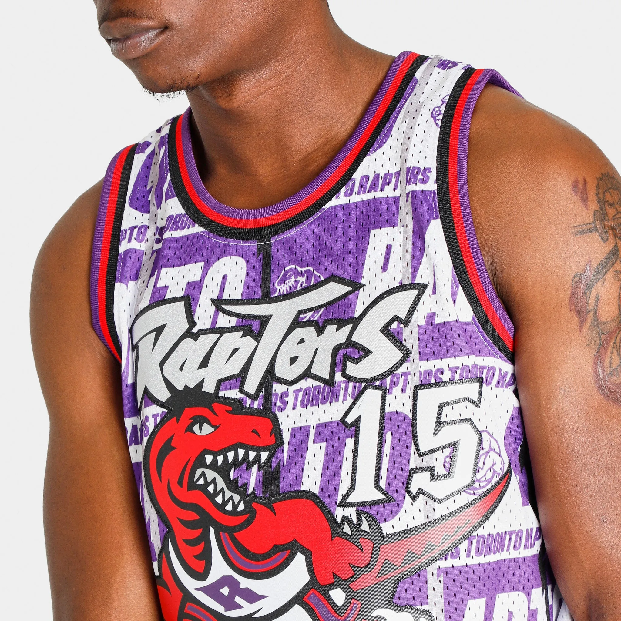Mitchell & Ness Toronto Raptors Vince Carter Teamwrap Swingman Jersey / Purple