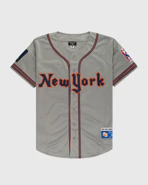 New York Knights Mesh Button-Up Baseball Jersey