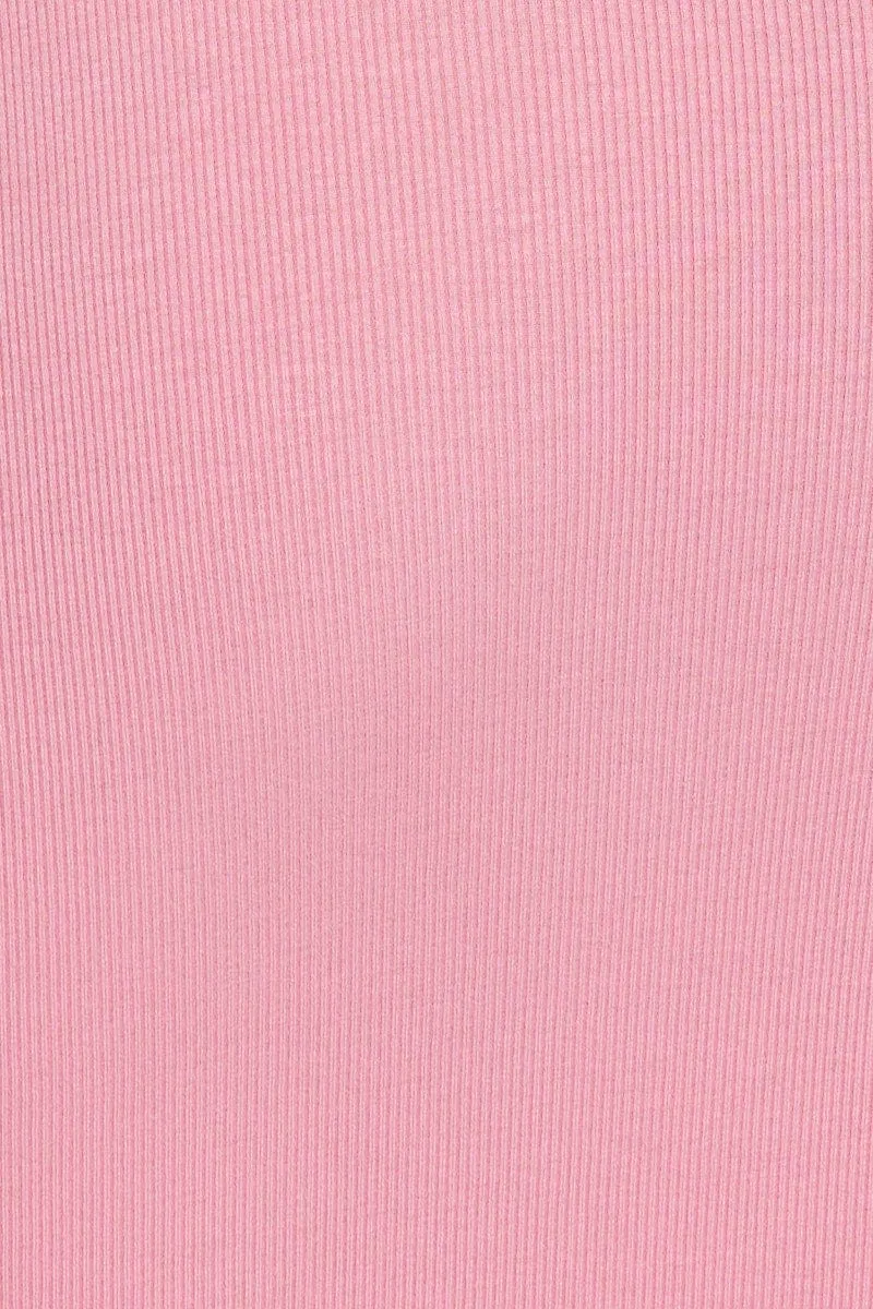 Pink Crop Top Sleeveless Halter