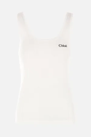 rib jersey tank top