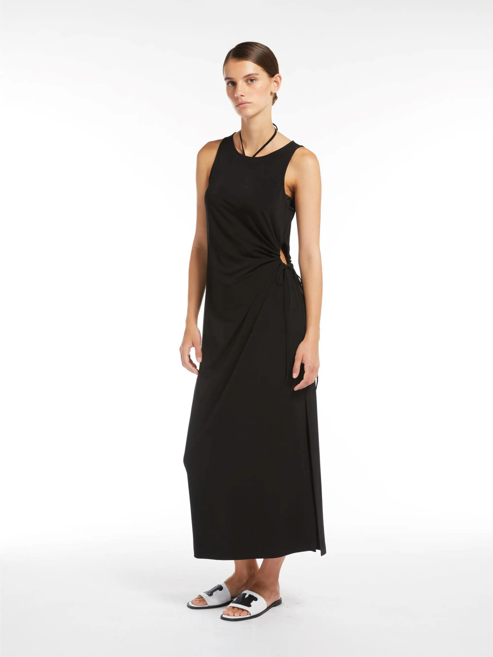 Sleeveless Dress with Cut Out Detail Dear Black