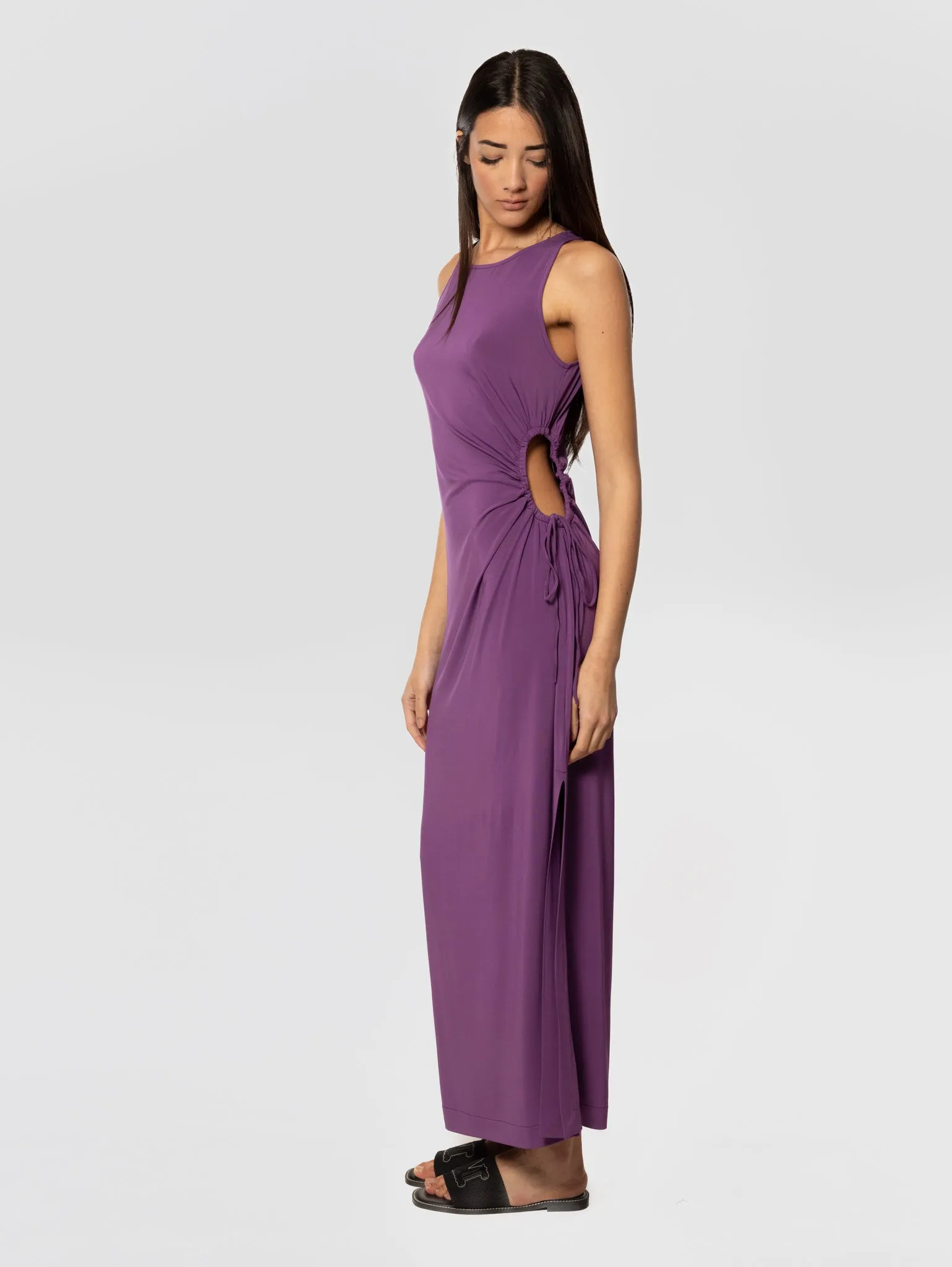 Sleeveless Dress with Cut Out Detail Dear Purple