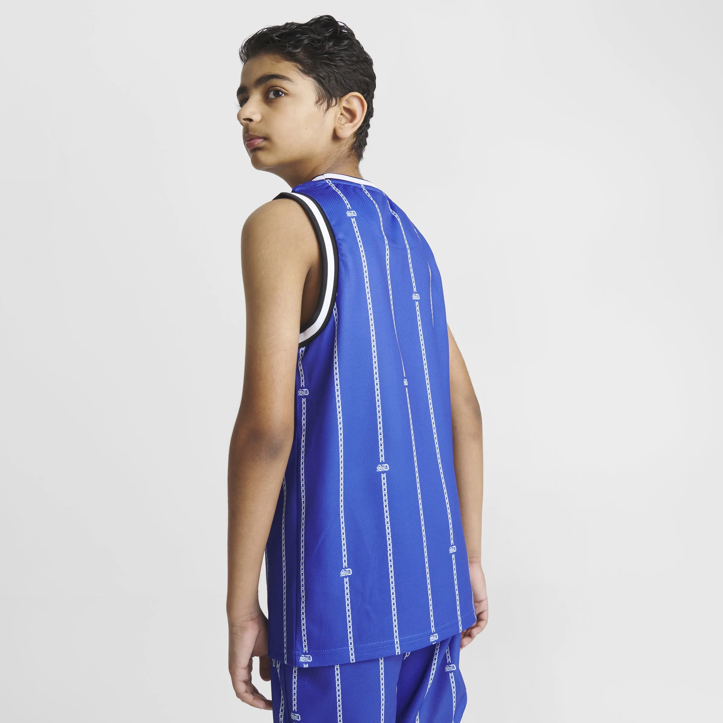 Supply & Demand Junior Boys' Chain Pin Basketball Jersey / Blue