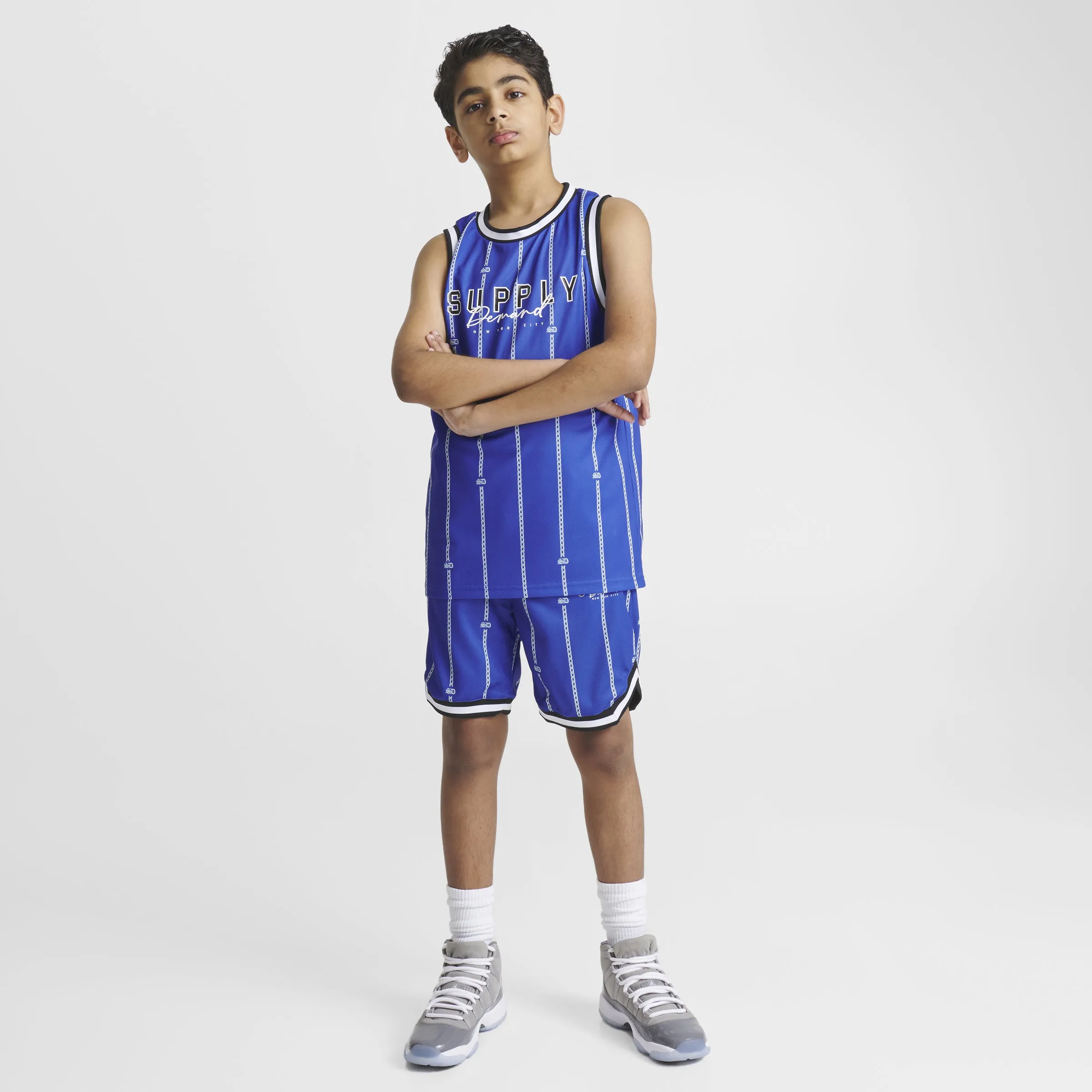 Supply & Demand Junior Boys' Chain Pin Basketball Jersey / Blue