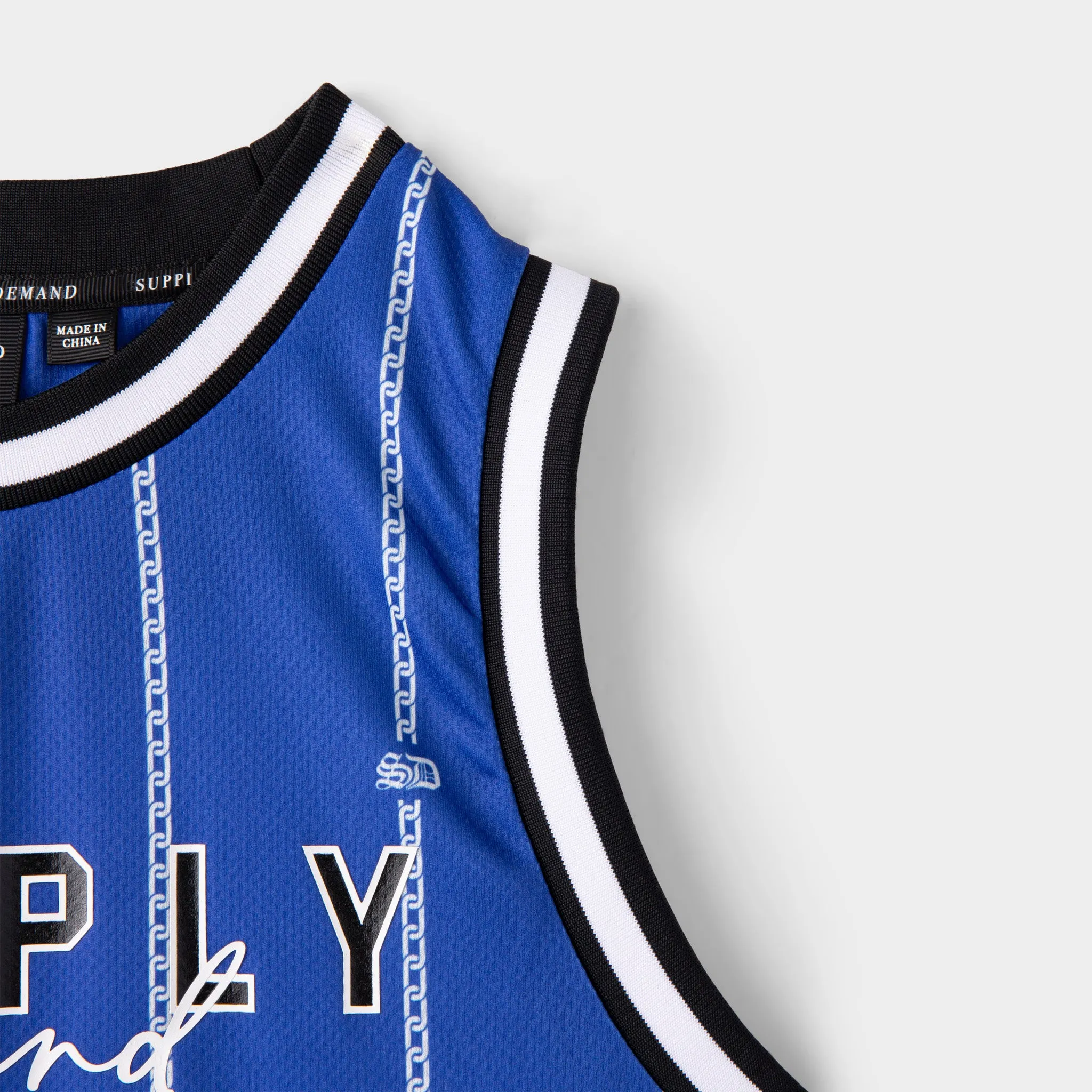 Supply & Demand Junior Boys' Chain Pin Basketball Jersey / Blue