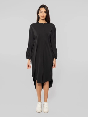 Technical Jersey Shirt Dress Drina Black
