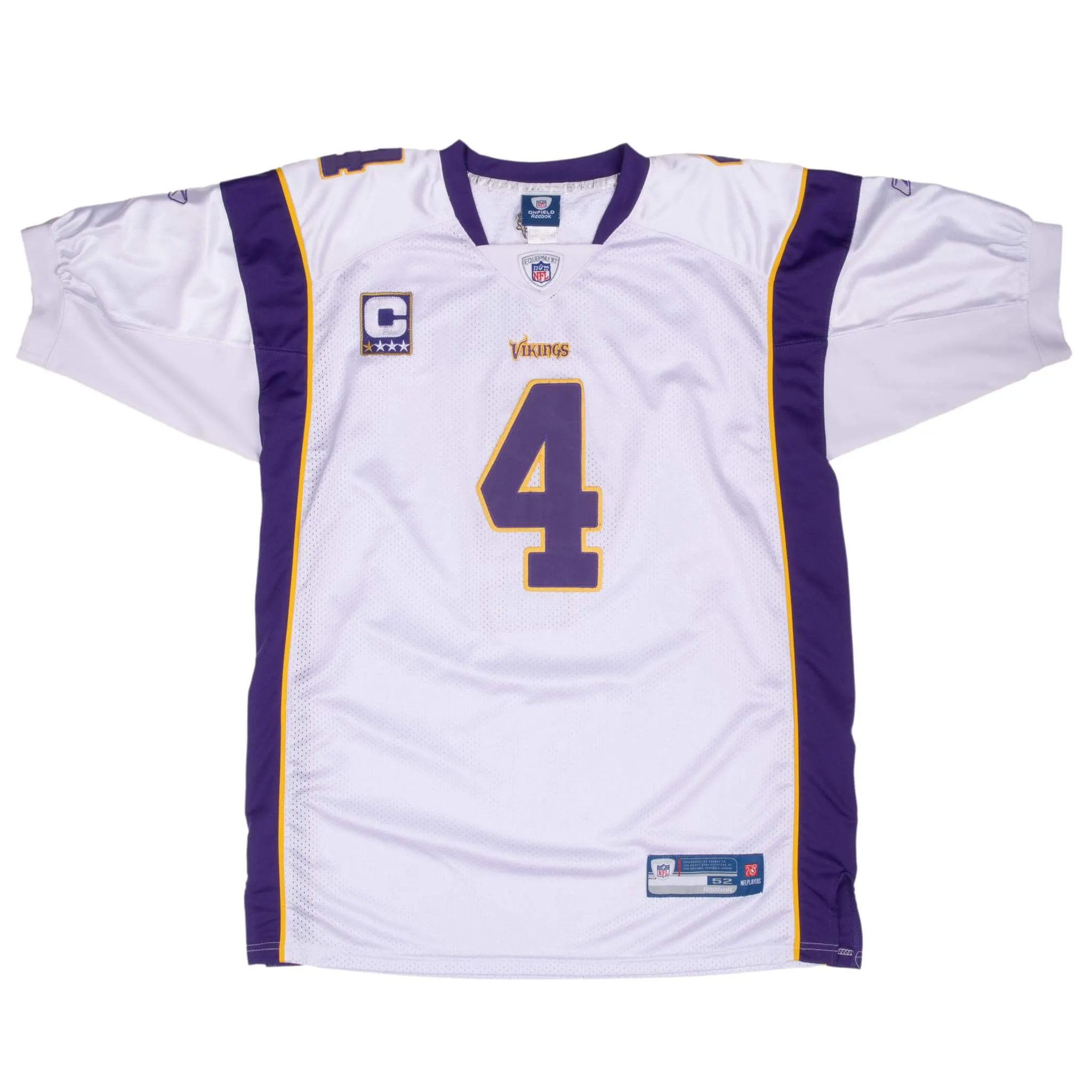 VINTAGE NFL MINNESOTA VIKINGS BRETT FAVRE #4 REEBOK JERSEY 2000S SIZE 52